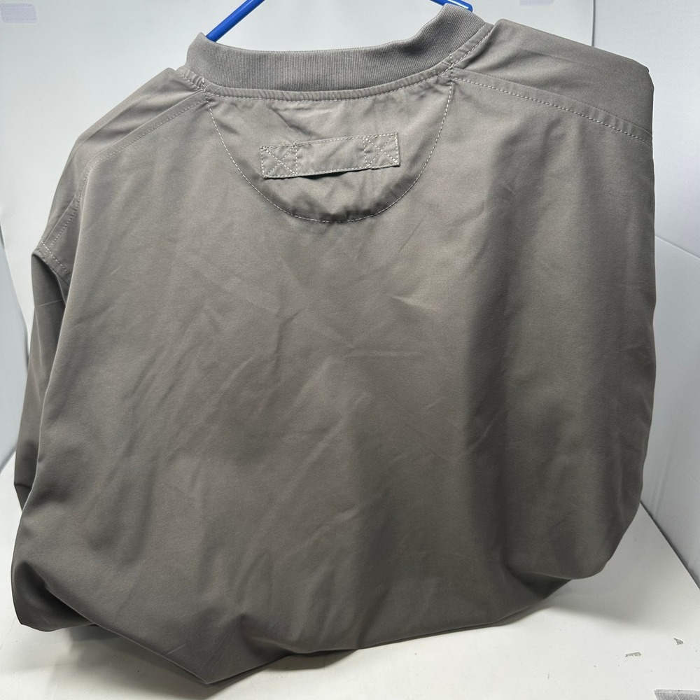 Duluth Trading Co Windbreaker Pullover Men Large Gray V-Neck Pocket Windshirt - Picture 6 of 8